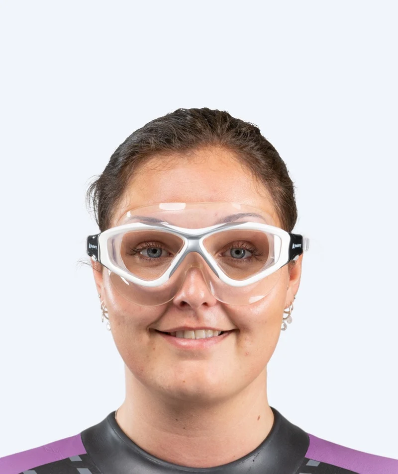 Watery Schwimmmaske für Erwachsene - Mantis - Weiß/Grau