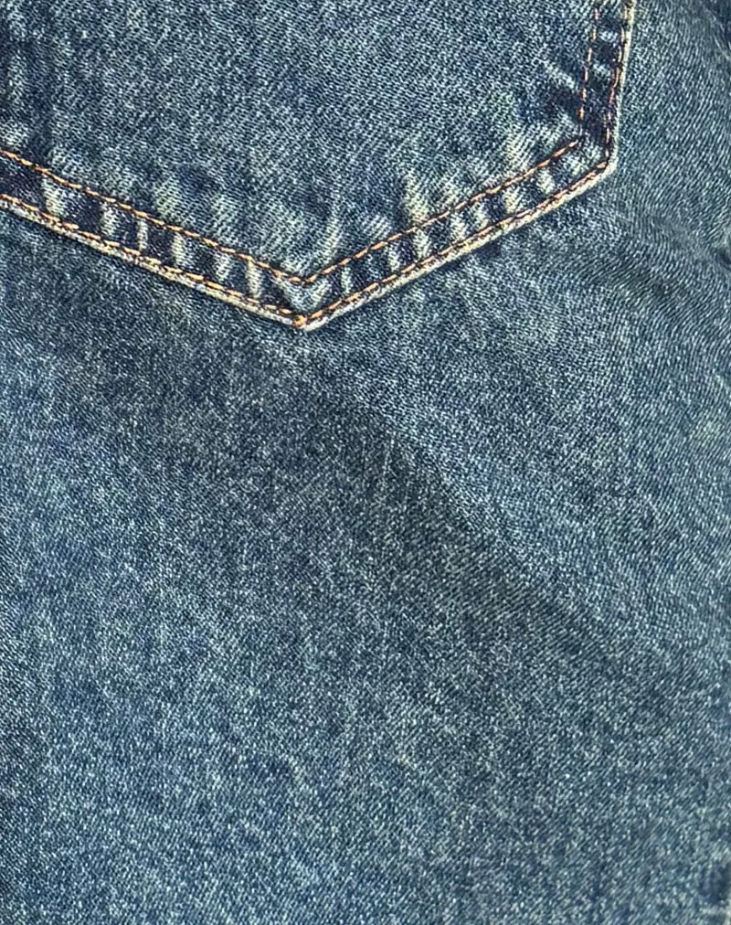 Geräumige extra weite Jeans in Braun Blau Acid