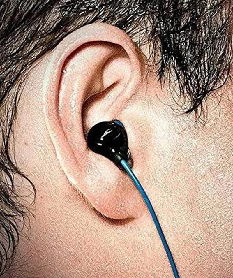 H2OAudio wasserdichte Kopfhörer - Surge S Plus - Kurze Schnur - Blau