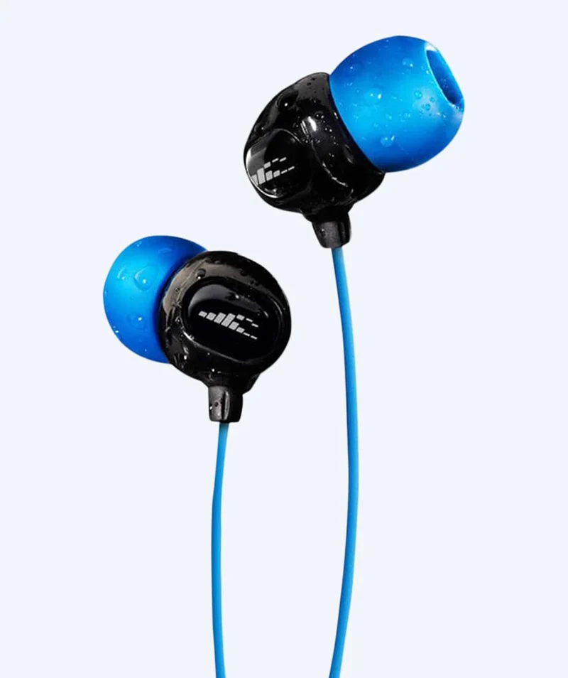 H2OAudio wasserdichte Kopfhörer - Surge S Plus - Lange Schnur - Blau