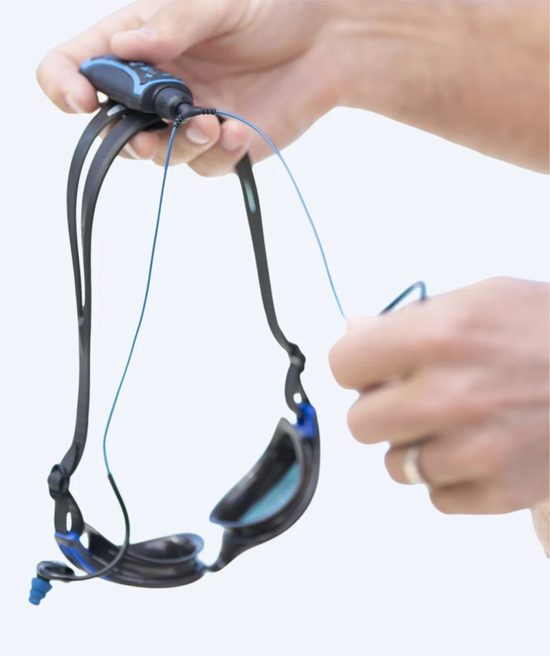 H2OAudio wasserdichte Kopfhörer - Surge SX10 Kurze Schnur - Blau