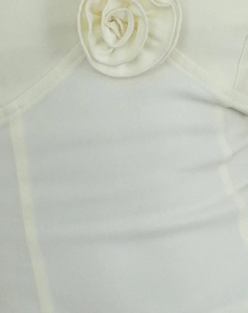 Indus Cami Top in Creme mit Rosettenmuster