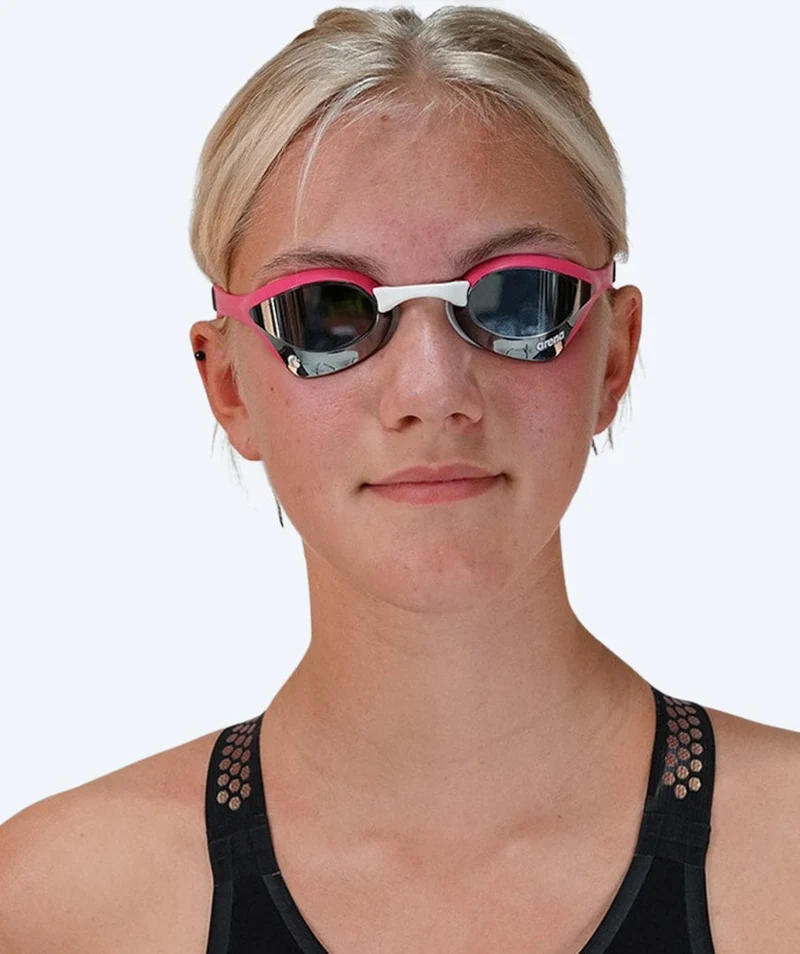 Arena Elite Schwimmbrillen - Cobra Ultra SWIPE Mirror - Weiß/Silber