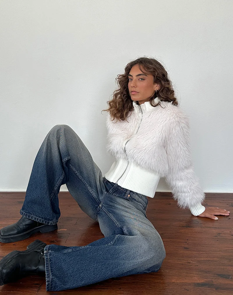 Geräumige extra weite Low Rise Jeans in Amber Wash